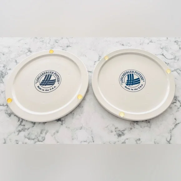 New, Longaberger Pottery Trivets, Woven Traditions Classic Blue - Picture 4 of 4